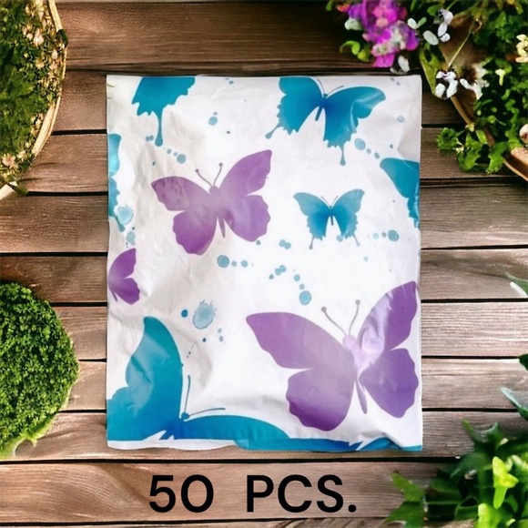 Other - 50 10X13 Poly Mailers Butterfly Flat Shipping Envelopes PRICE IS FIRM